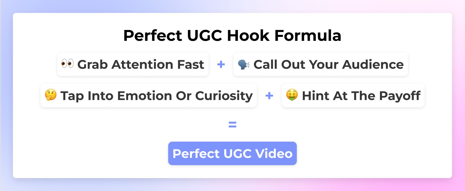 what makes a great ugc hook